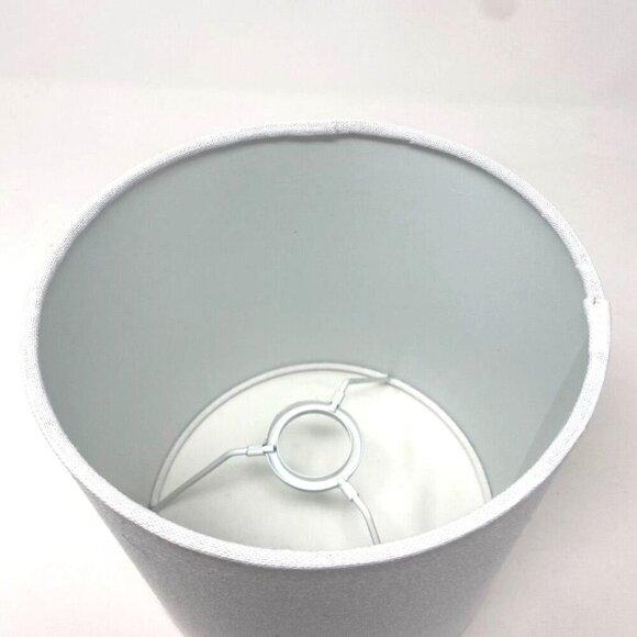 Lamp Shade Textured White 7" Diameter Drum Shape - Picture 2 of 5